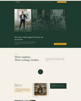 Atelier - Prestigious Finearts Landing Page Template