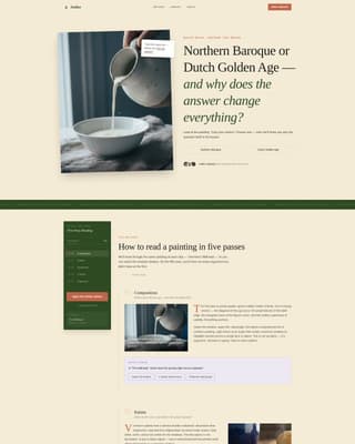 Atelier - Immersive Finearts Landing Page Template