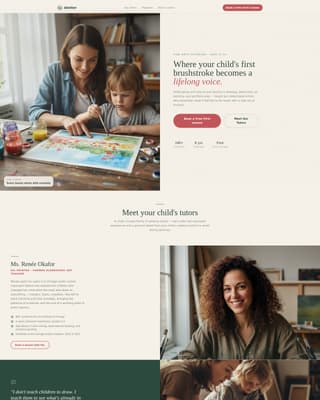 Atelier - Trusted Artstutoring Landing Page Template