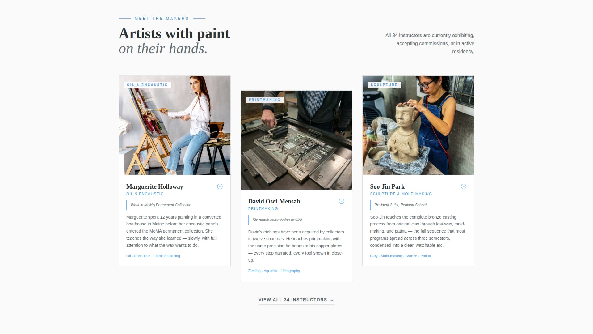 Atelier - Inspiring Finearts Landing Page Template