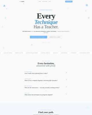 Atelier - Inspiring Finearts Landing Page Template