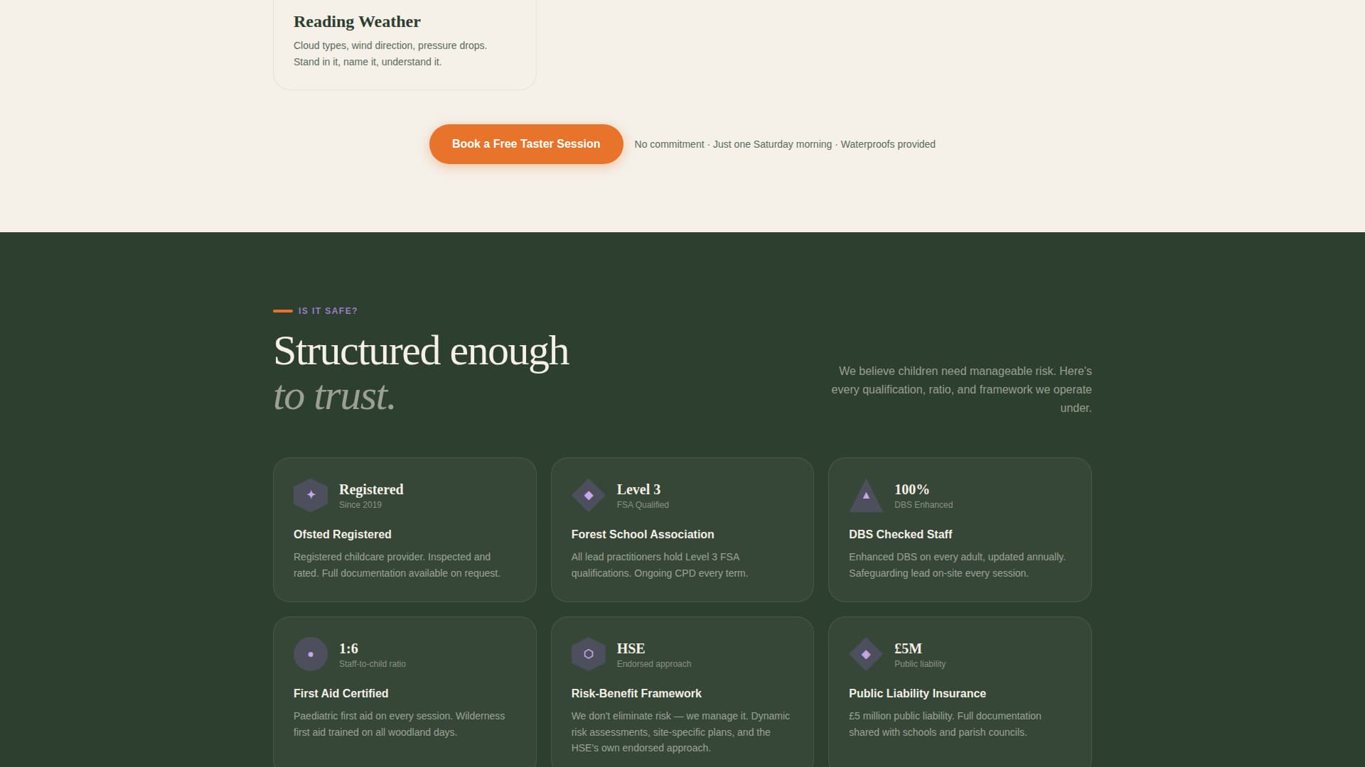 Canopy - Playful Forest School Landing Page Template