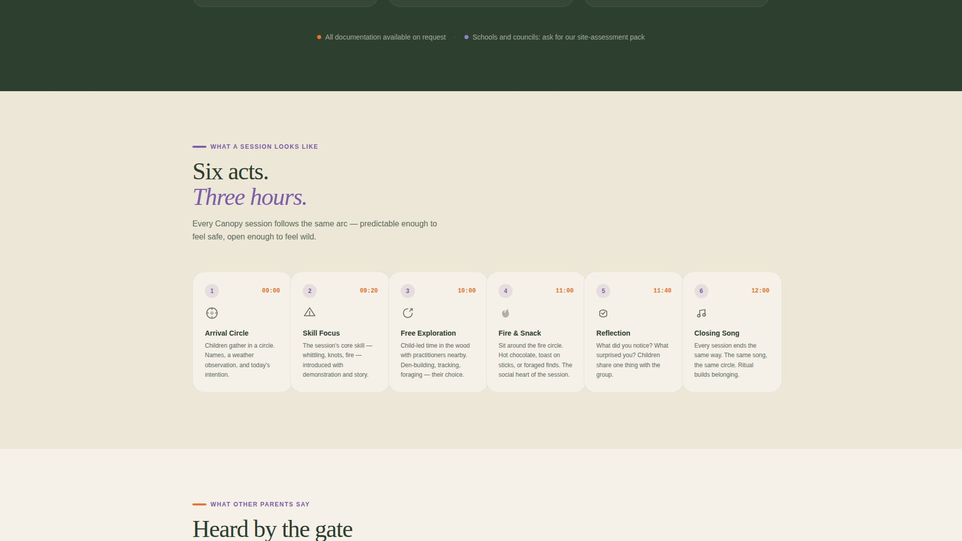 Canopy - Playful Forest School Landing Page Template