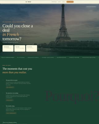 Parler - Precision French Landing Page Template