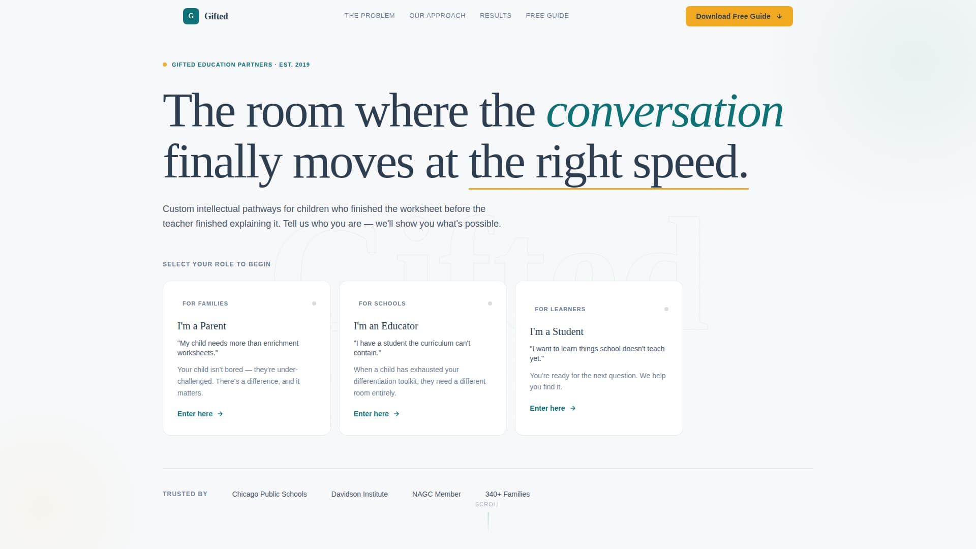 Gifted - Precision Enrichment Landing Page Template