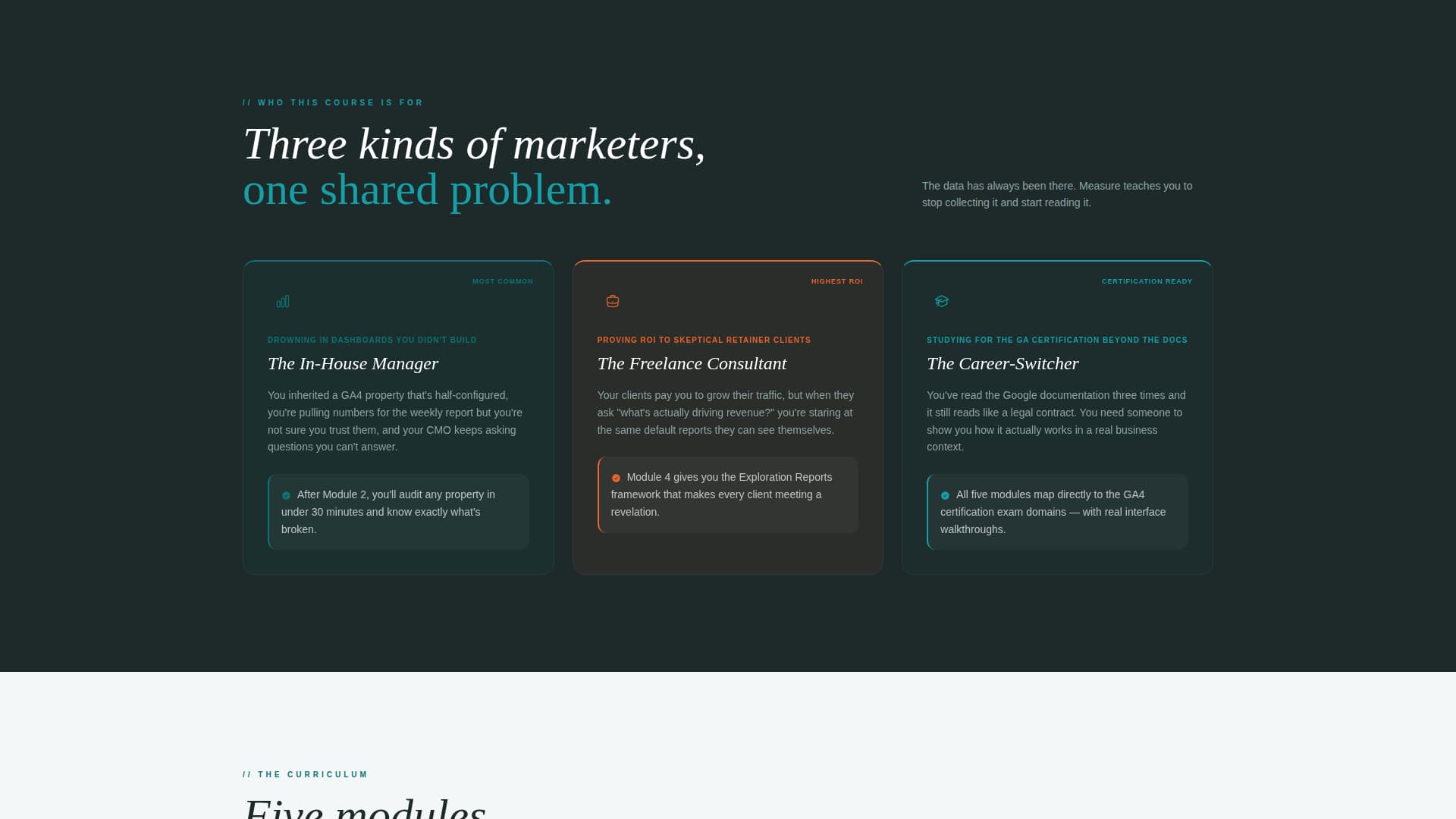 Measure - Authoritative Analytics Landing Page Template