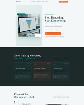 Measure - Authoritative Analytics Landing Page Template