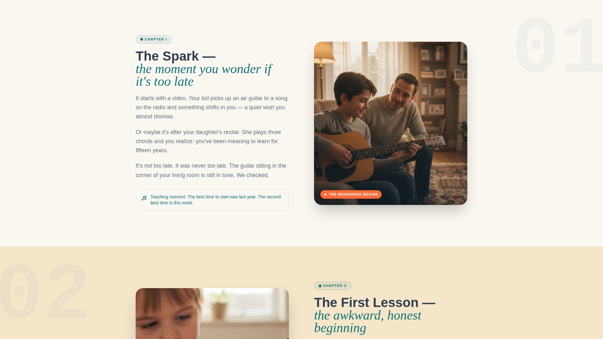 Strum - Inspiring Guitaracademy Landing Page Template