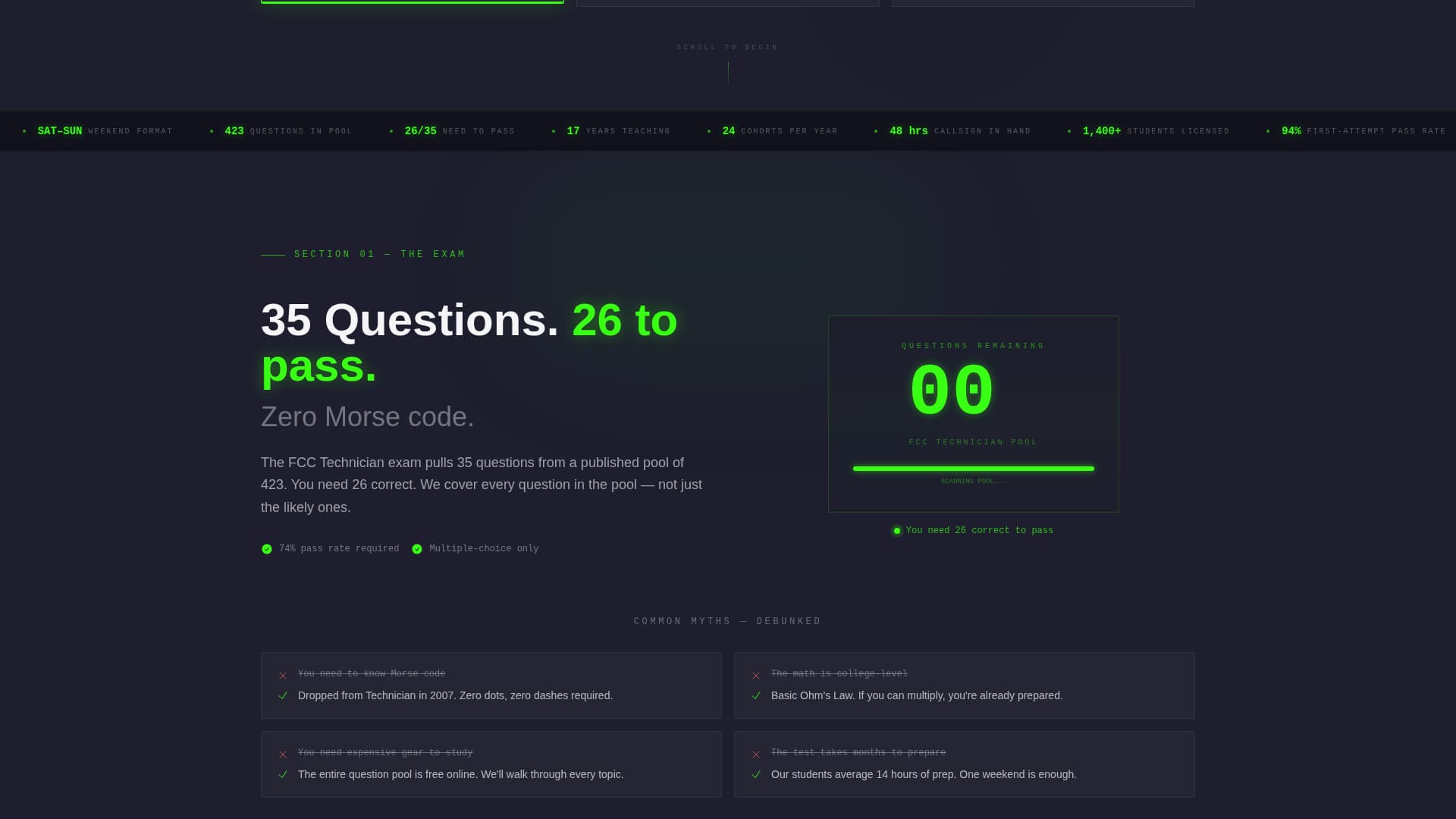 License - Certified Ham Radio Landing Page Template