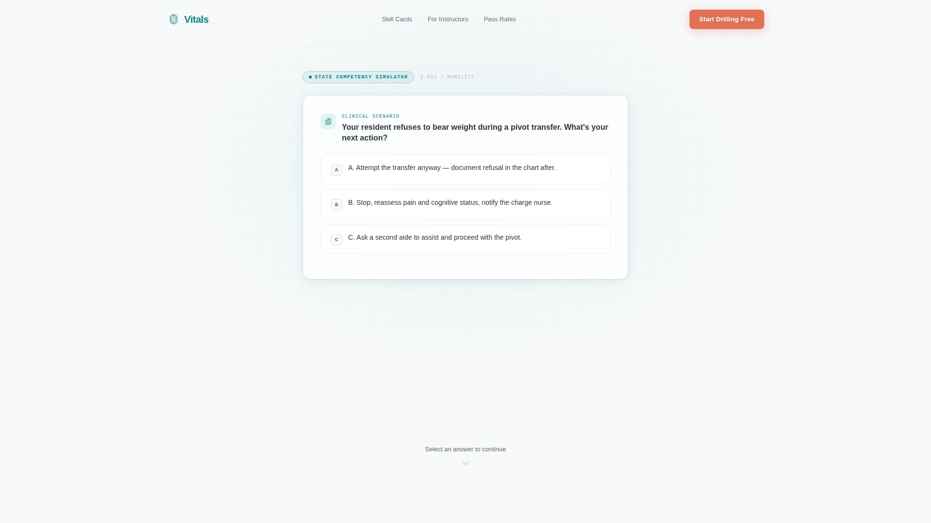Vitals - Authoritative Nursing Assistant Landing Page Template