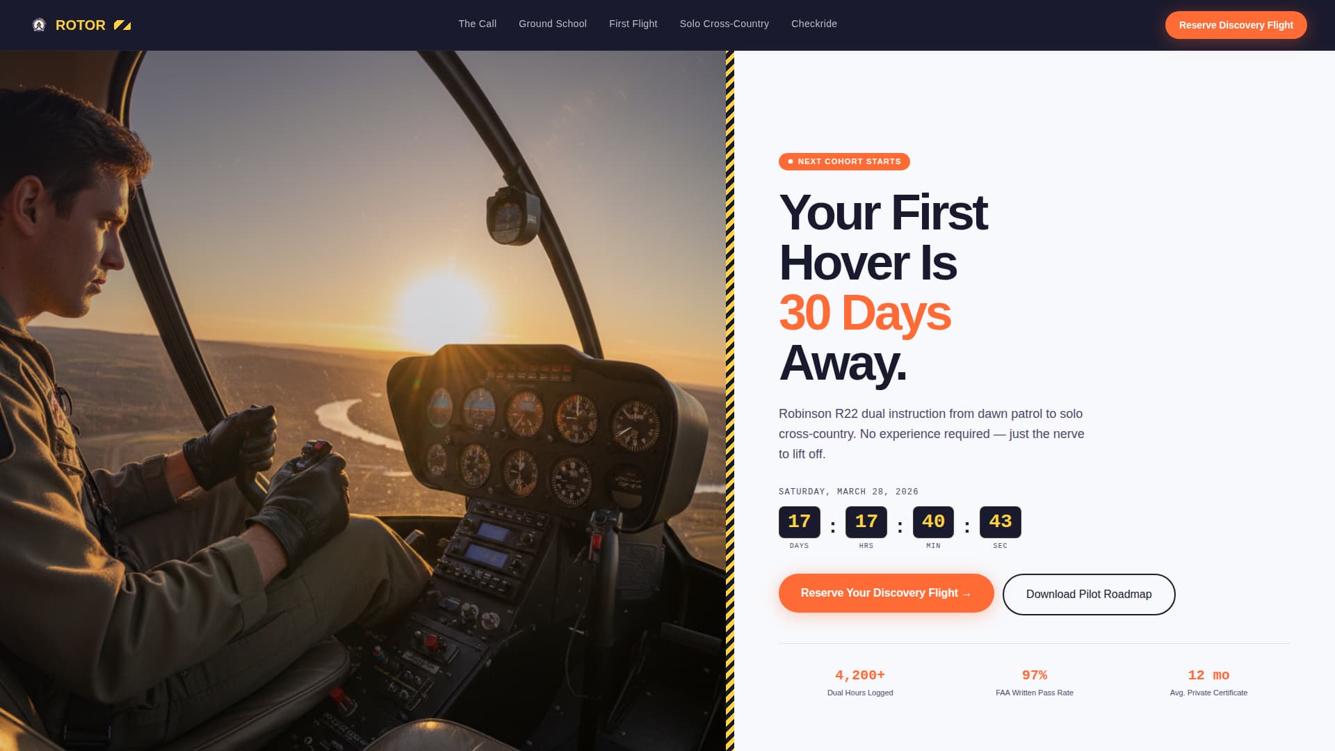 Rotor - Electrifying Helicopter Landing Page Template