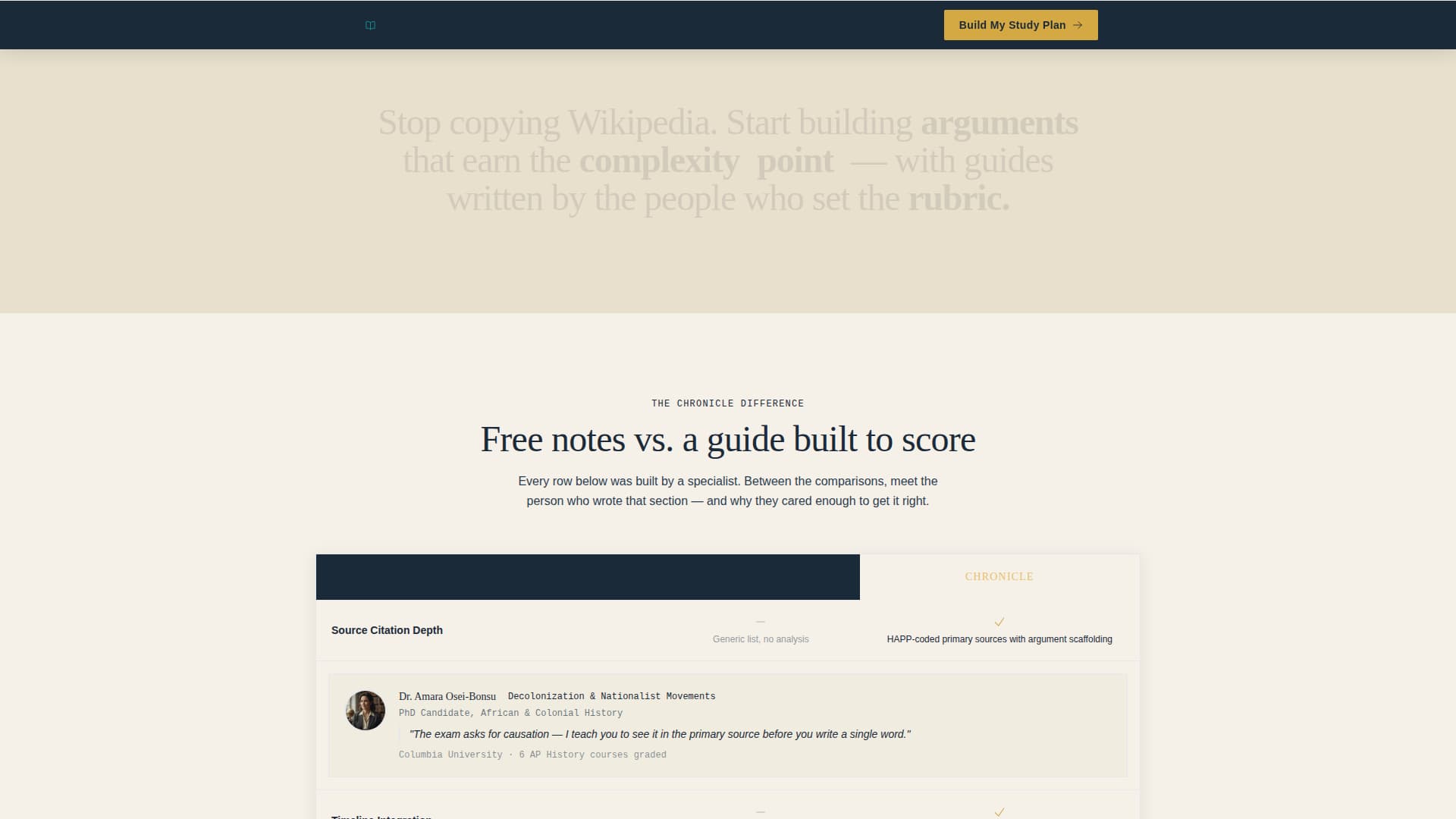 Chronicle - Authoritative History Landing Page Template