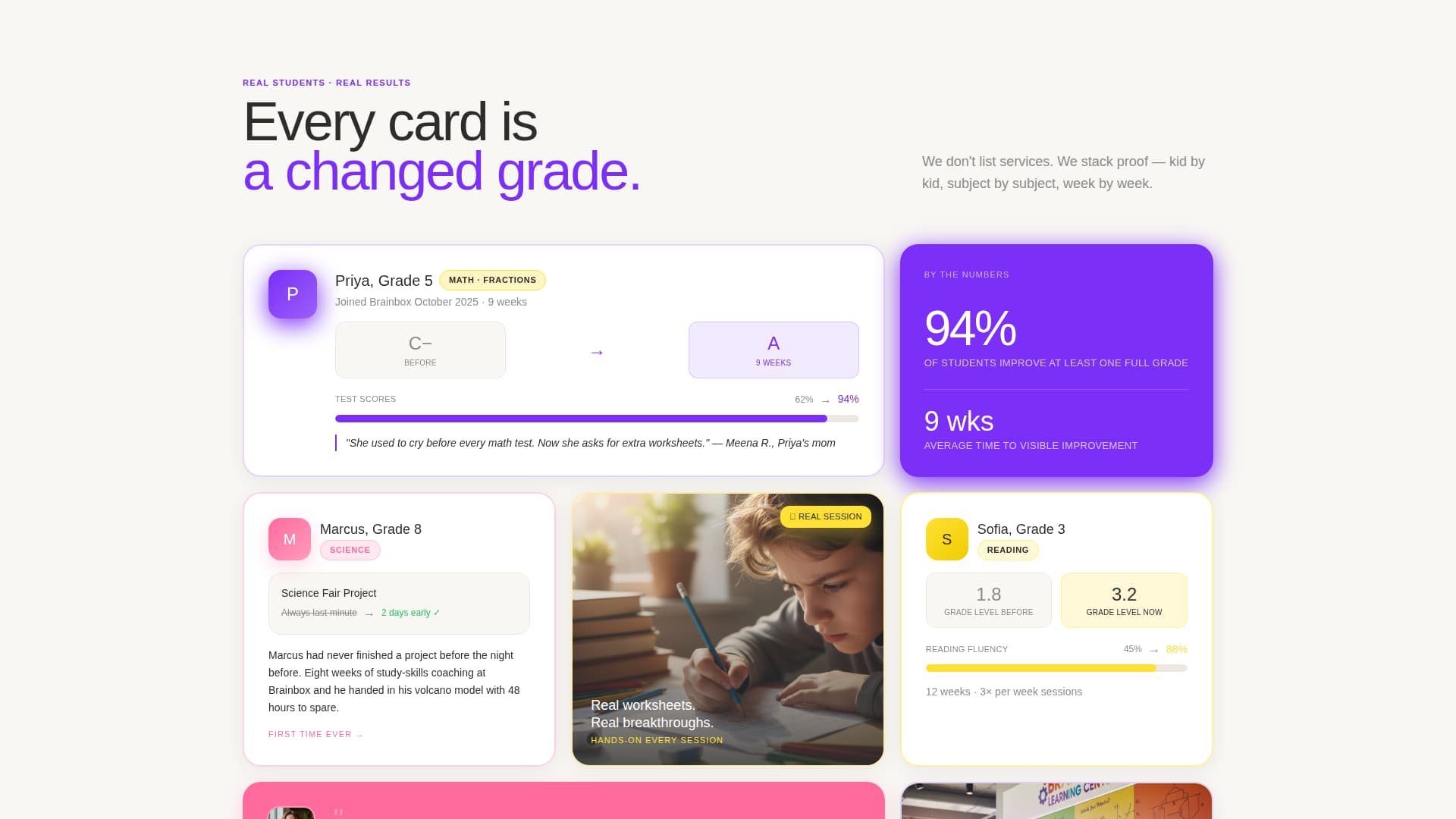 Brainbox - Playful Tutoring Landing Page Template