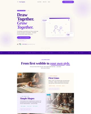 Drawtogether - Heartwarming Illustration Landing Page Template