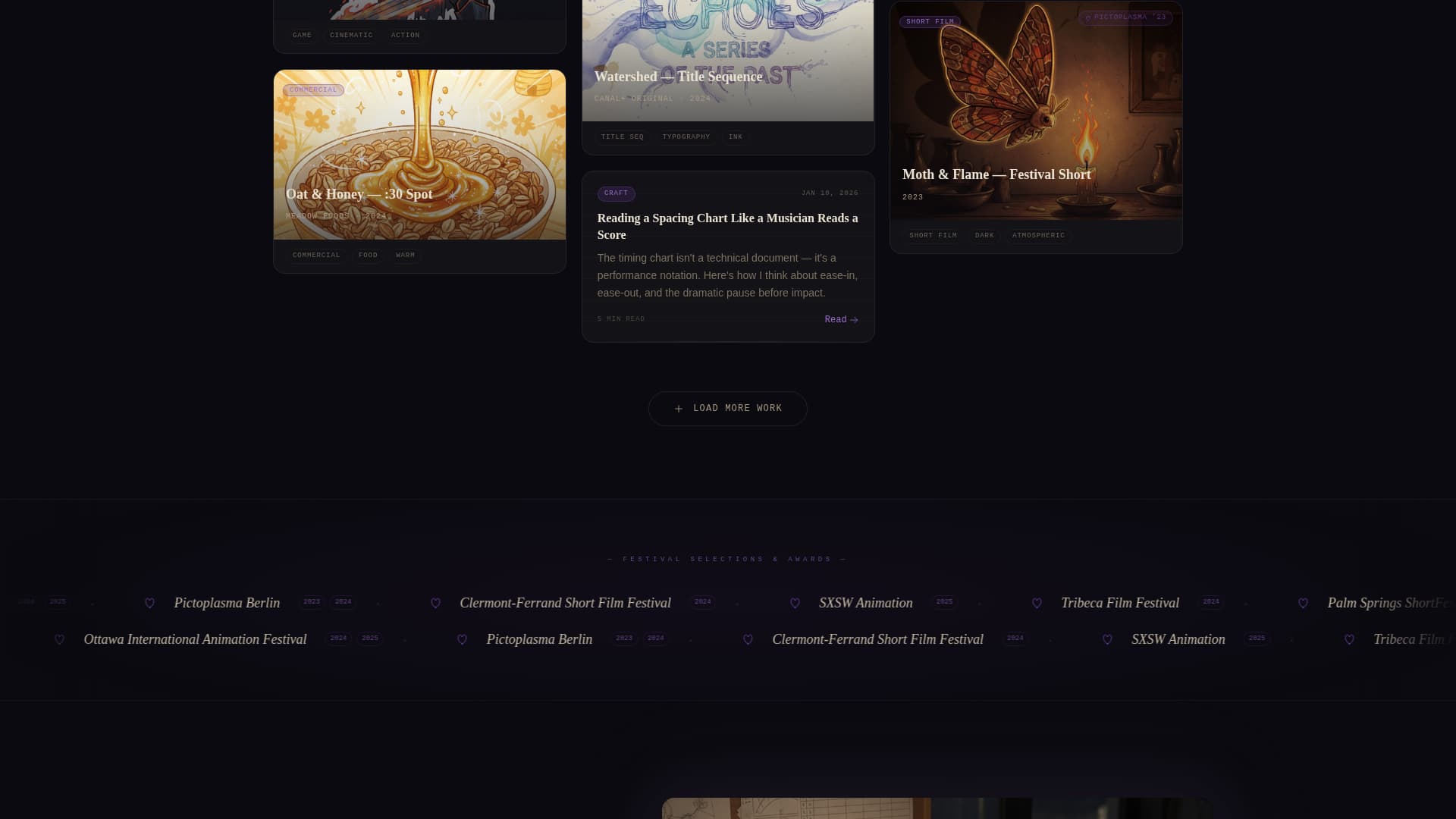 Cel - Awardwinning Animator Landing Page Template