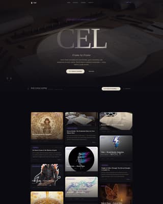 Cel - Awardwinning Animator Landing Page Template