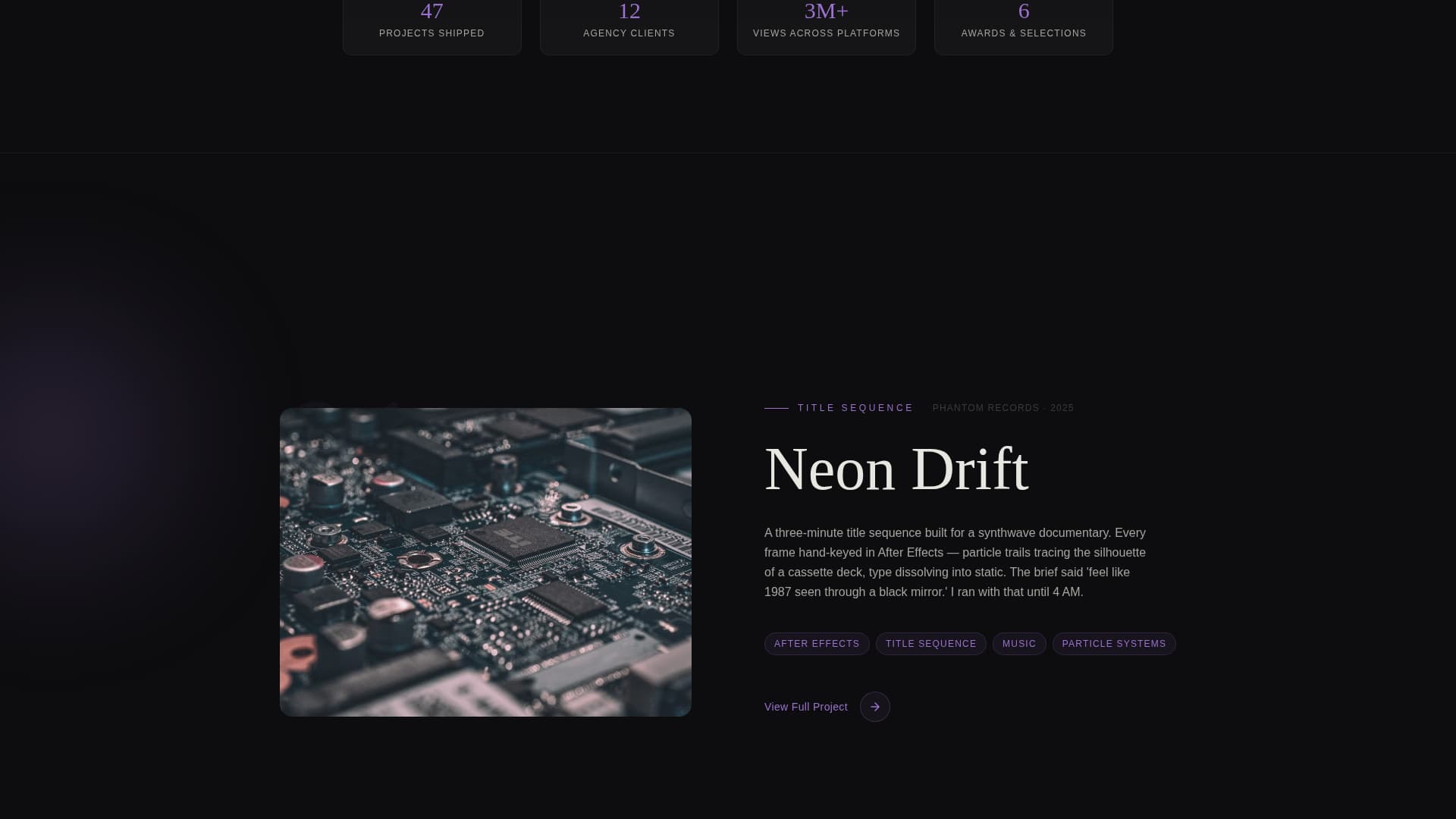 Animate - Immersive Animator Landing Page Template