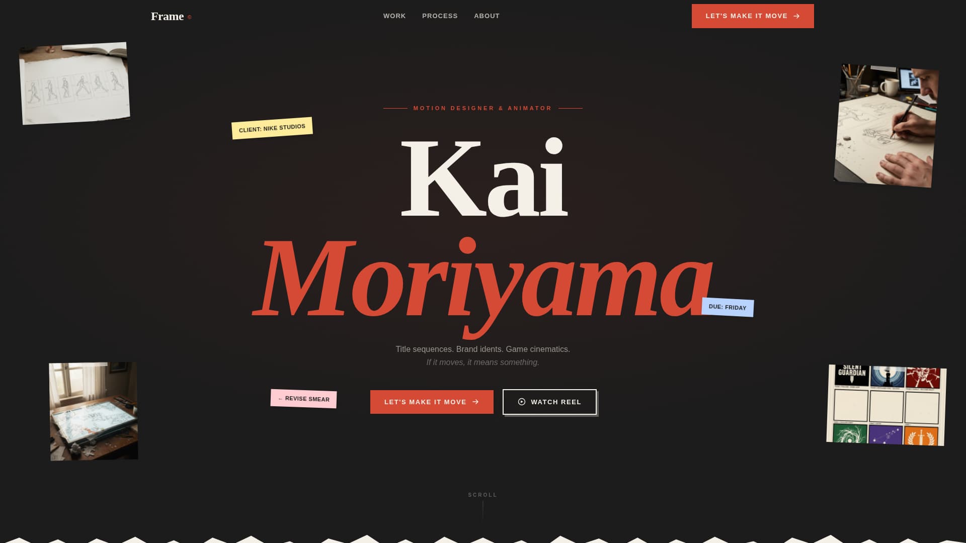Frame - Bold Animator Landing Page Template