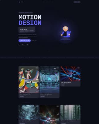 Reel - Electric Motionportfolio Landing Page Template