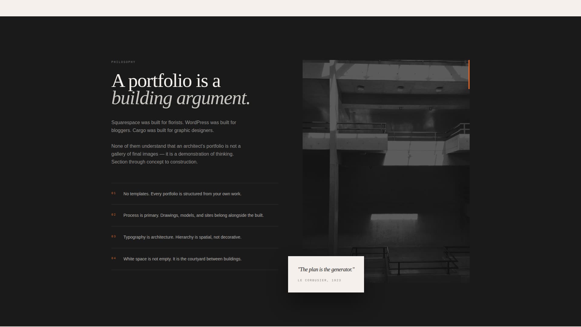 Architect - Premium Minimalist Landing Page Template