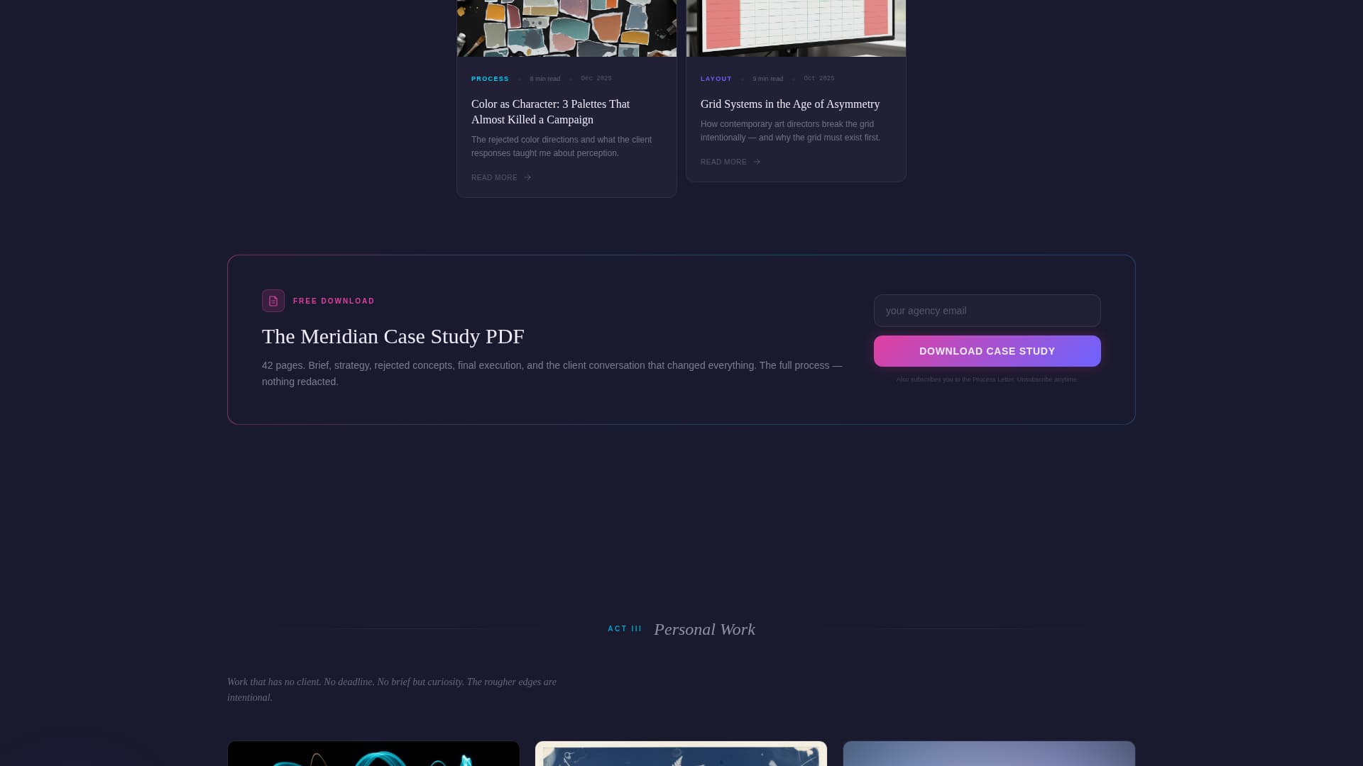 Atelier - Iridescent Artdirector Landing Page Template