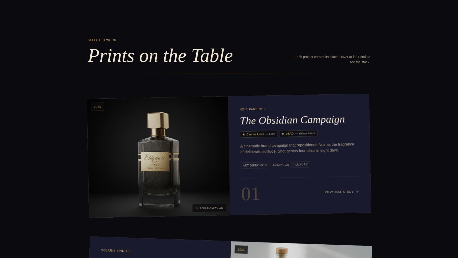 Folio - Awardwinning Artdirector Landing Page Template