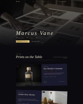Folio - Awardwinning Artdirector Landing Page Template