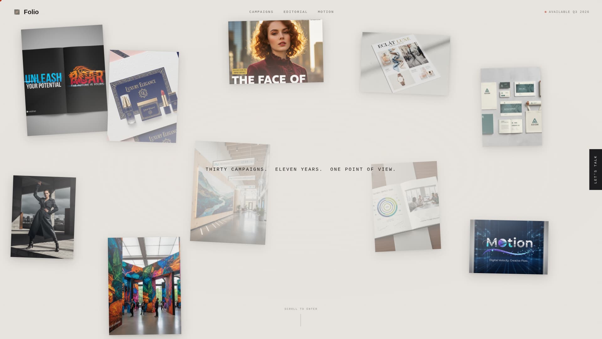Folio - Compelling Artdirector Landing Page Template