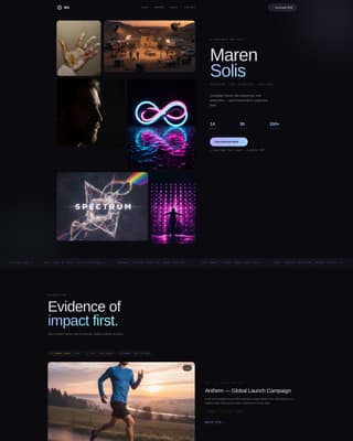 Luminary - Holographic Videoportfolio Landing Page Template