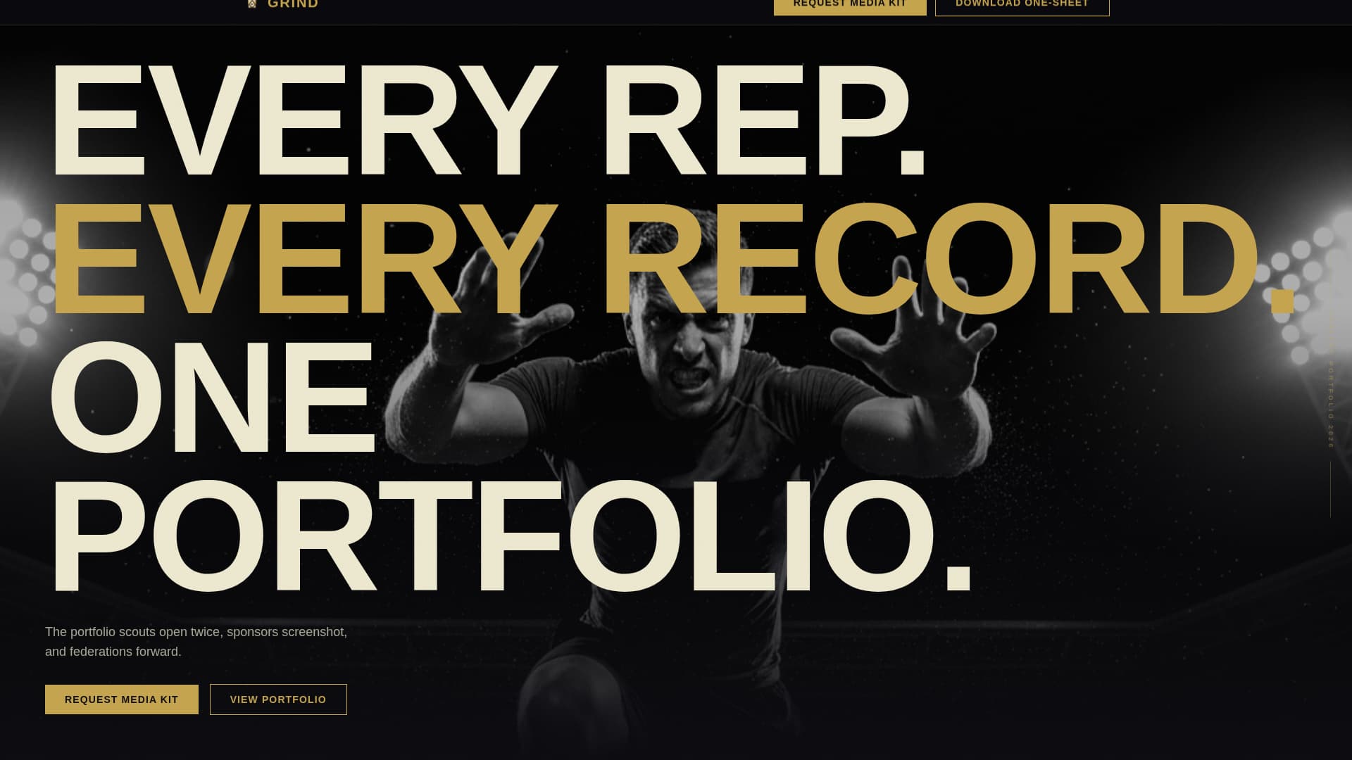 Grind - Powerful Athlete Landing Page Template