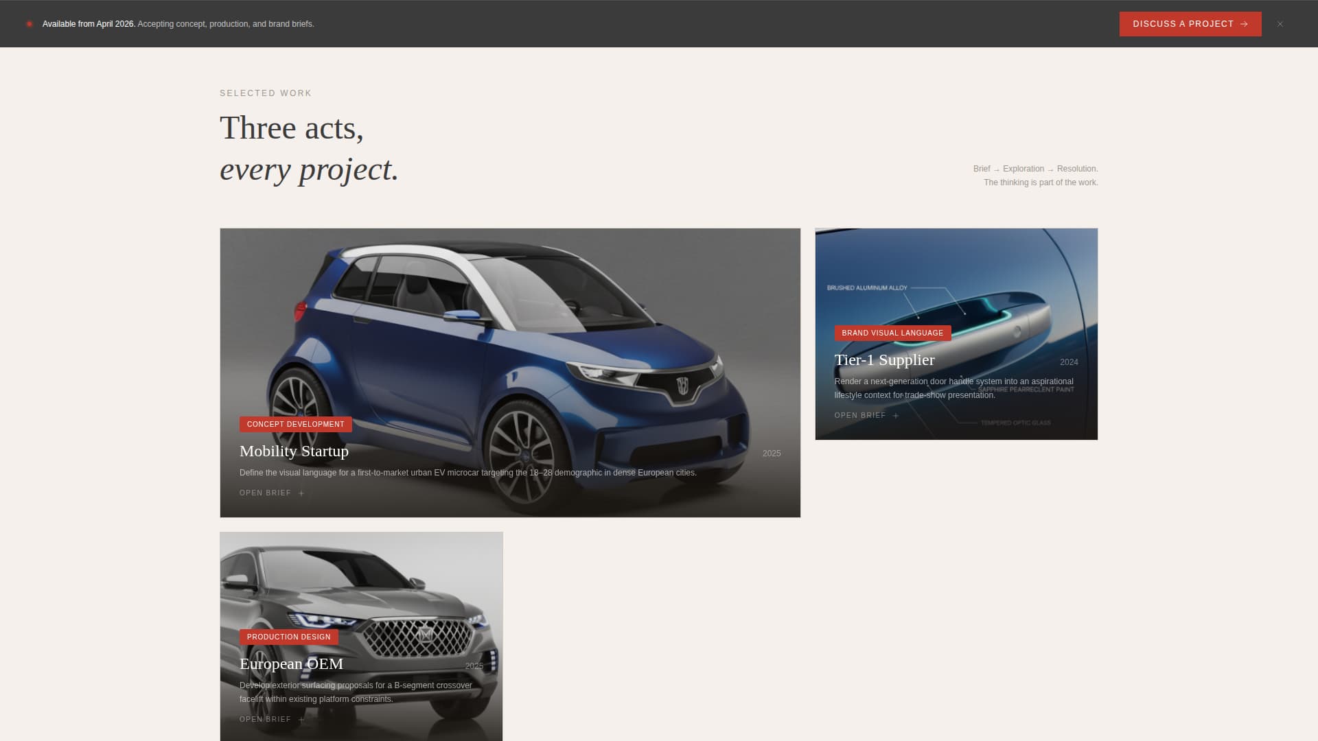 Sketch - Compelling Automotivedesigner Landing Page Template