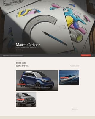 Sketch - Compelling Automotivedesigner Landing Page Template