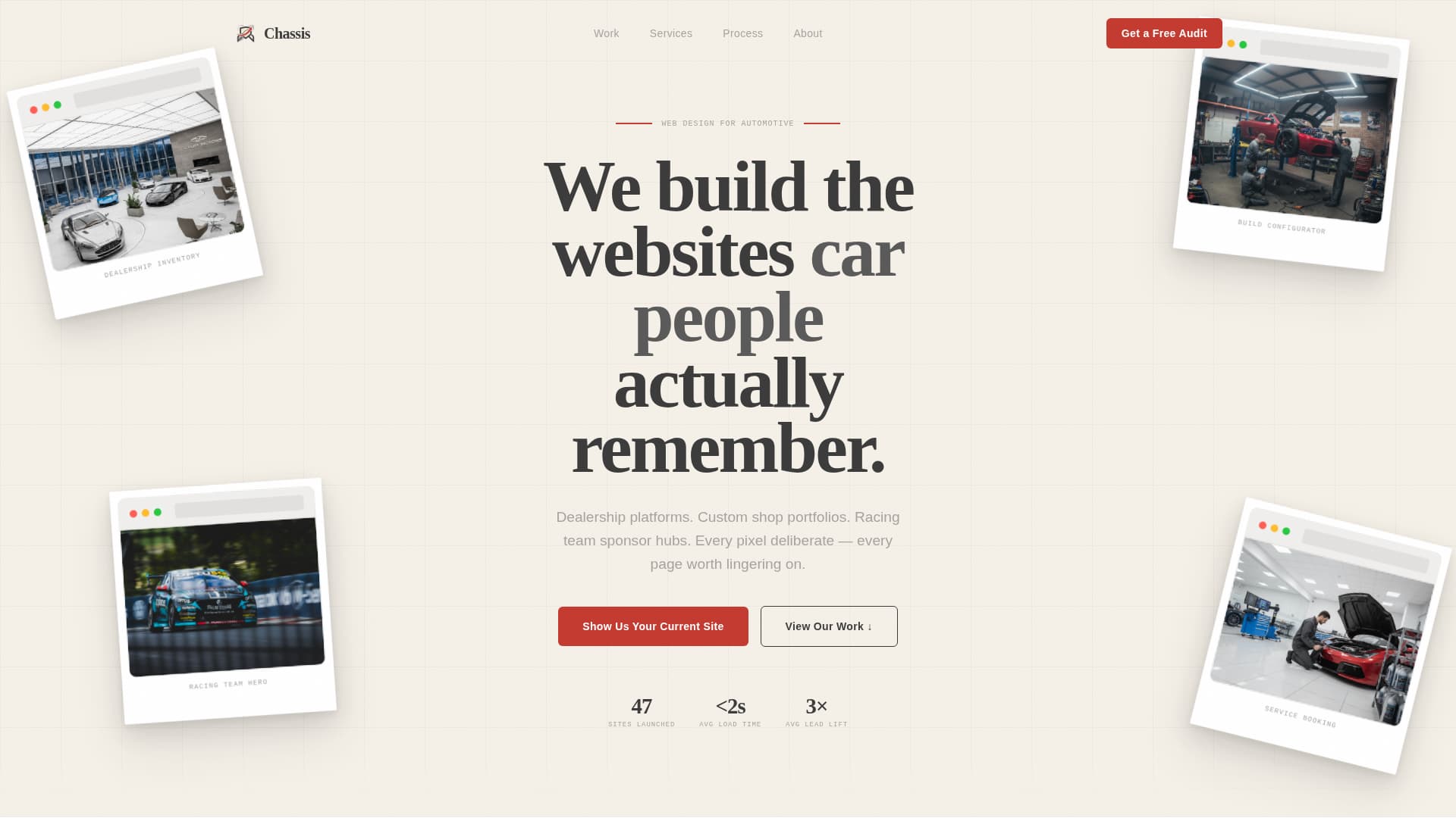 Chassis - Bold Automotive Landing Page Template