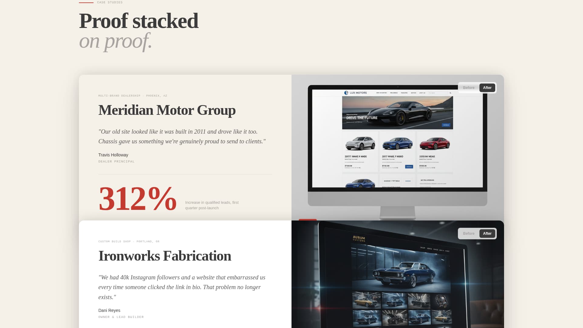 Chassis - Bold Automotive Landing Page Template