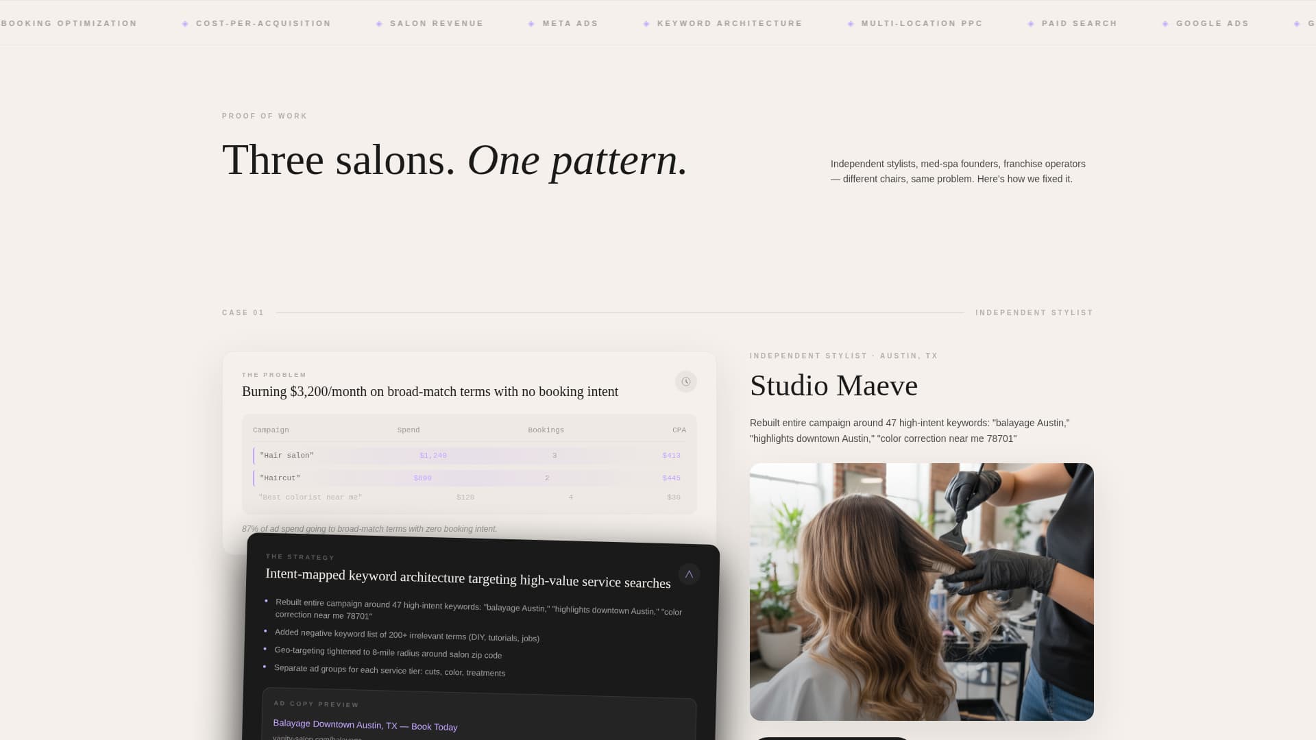 Vanity - Precision Salon Landing Page Template