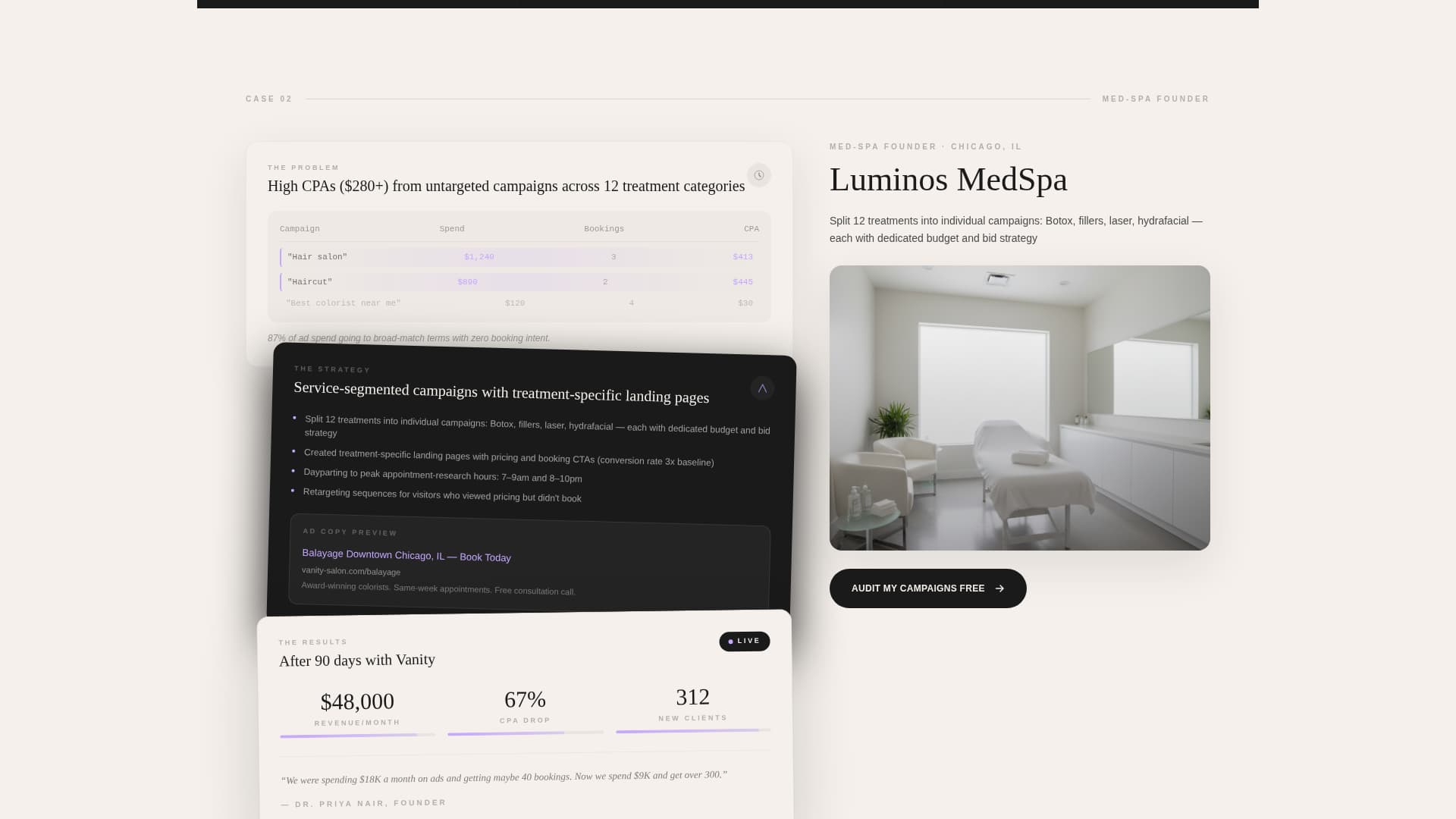 Vanity - Precision Salon Landing Page Template