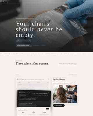 Vanity - Precision Salon Landing Page Template