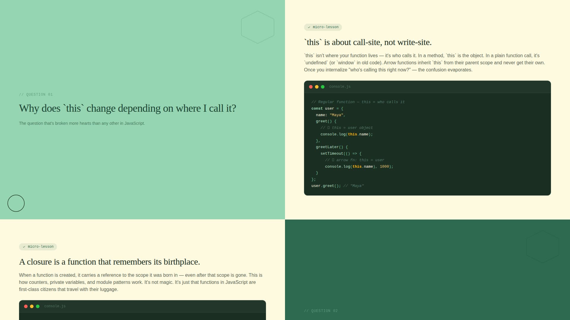 Console - Playful JavaScript Landing Page Template