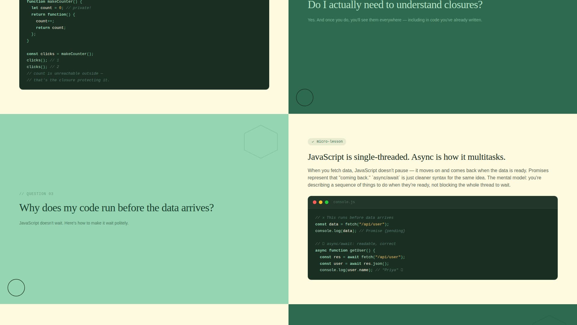 Console - Playful JavaScript Landing Page Template