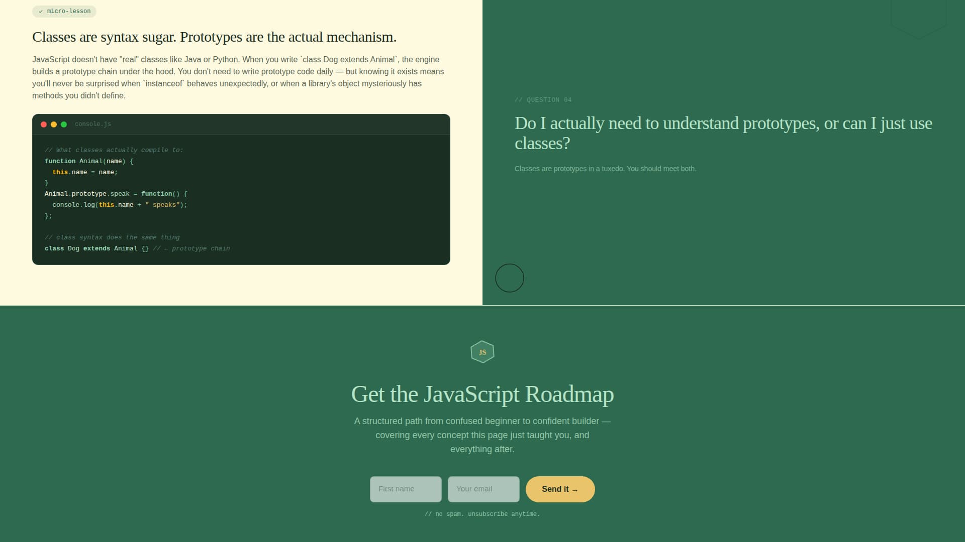 Console - Playful JavaScript Landing Page Template