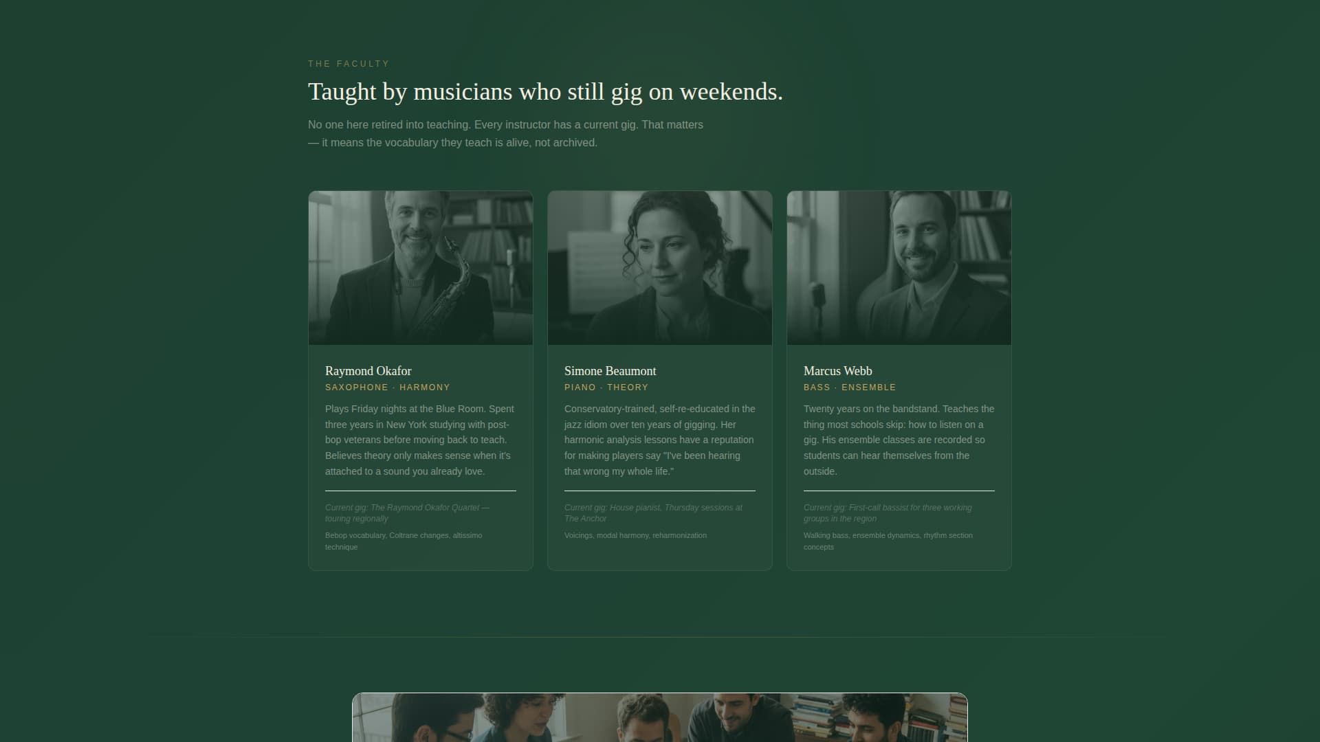 Woodshed - Authoritative Jazz Landing Page Template