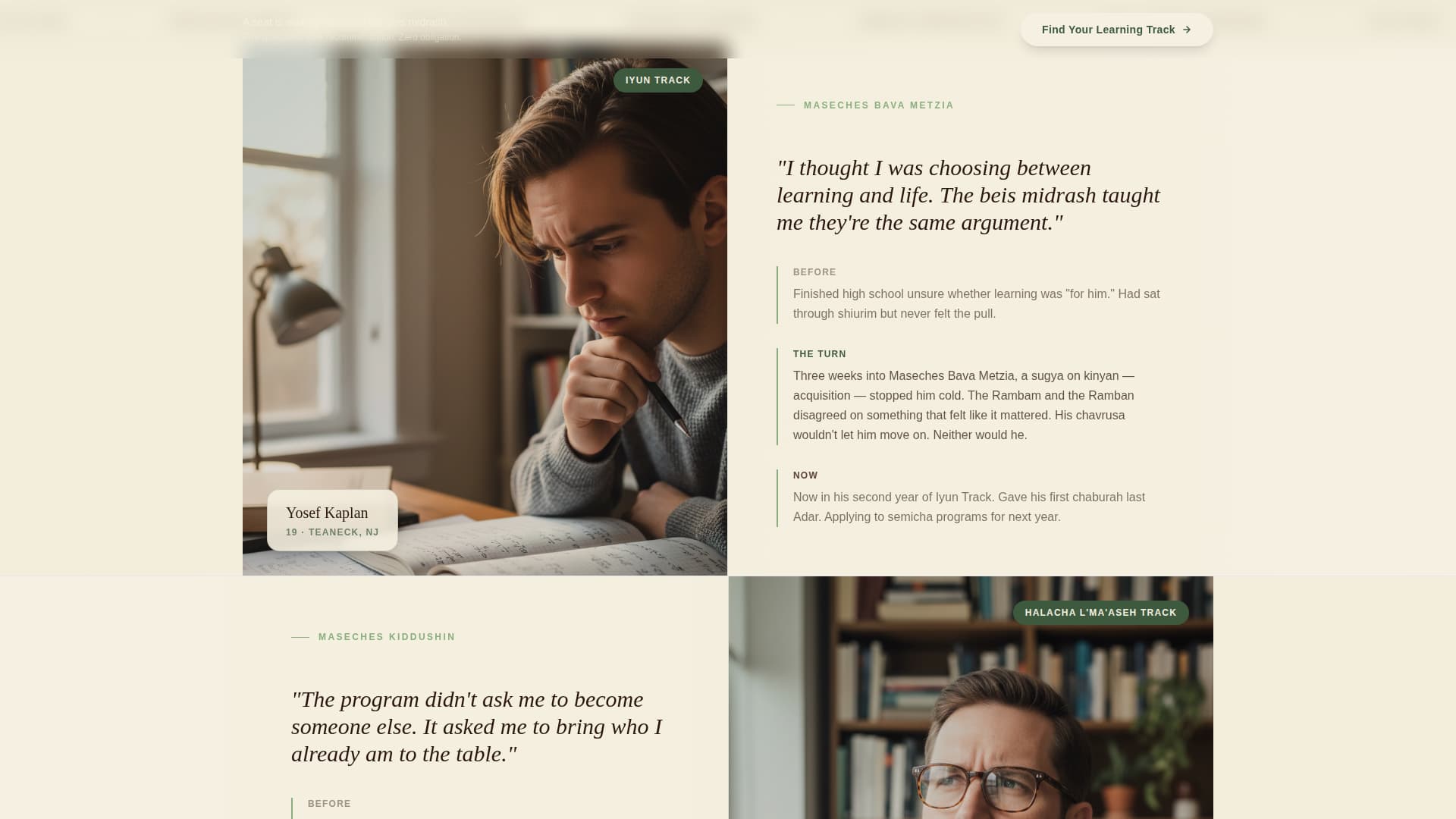 Torah - Transformative Yeshiva Landing Page Template