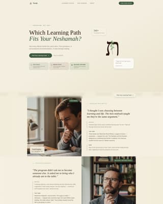 Torah - Transformative Yeshiva Landing Page Template