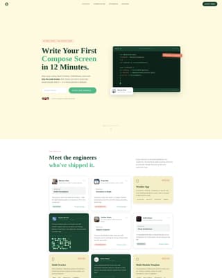Kotlin - Immersive Android Landing Page Template