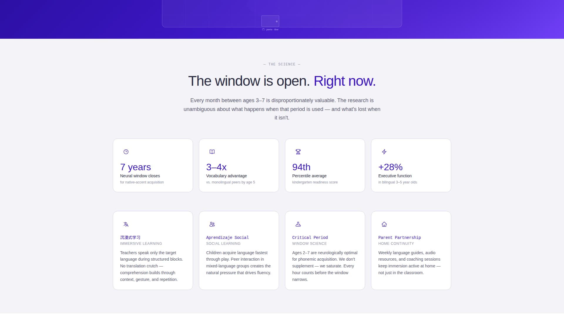 Immerse - Precision Bilingual Landing Page Template