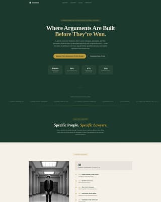 Counsel - Authoritative Lawschool Landing Page Template