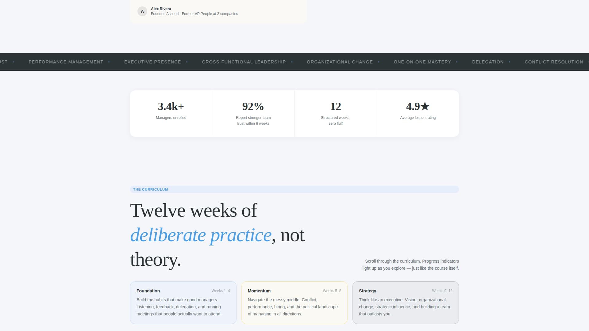 Ascend - Decisive Leadership Landing Page Template