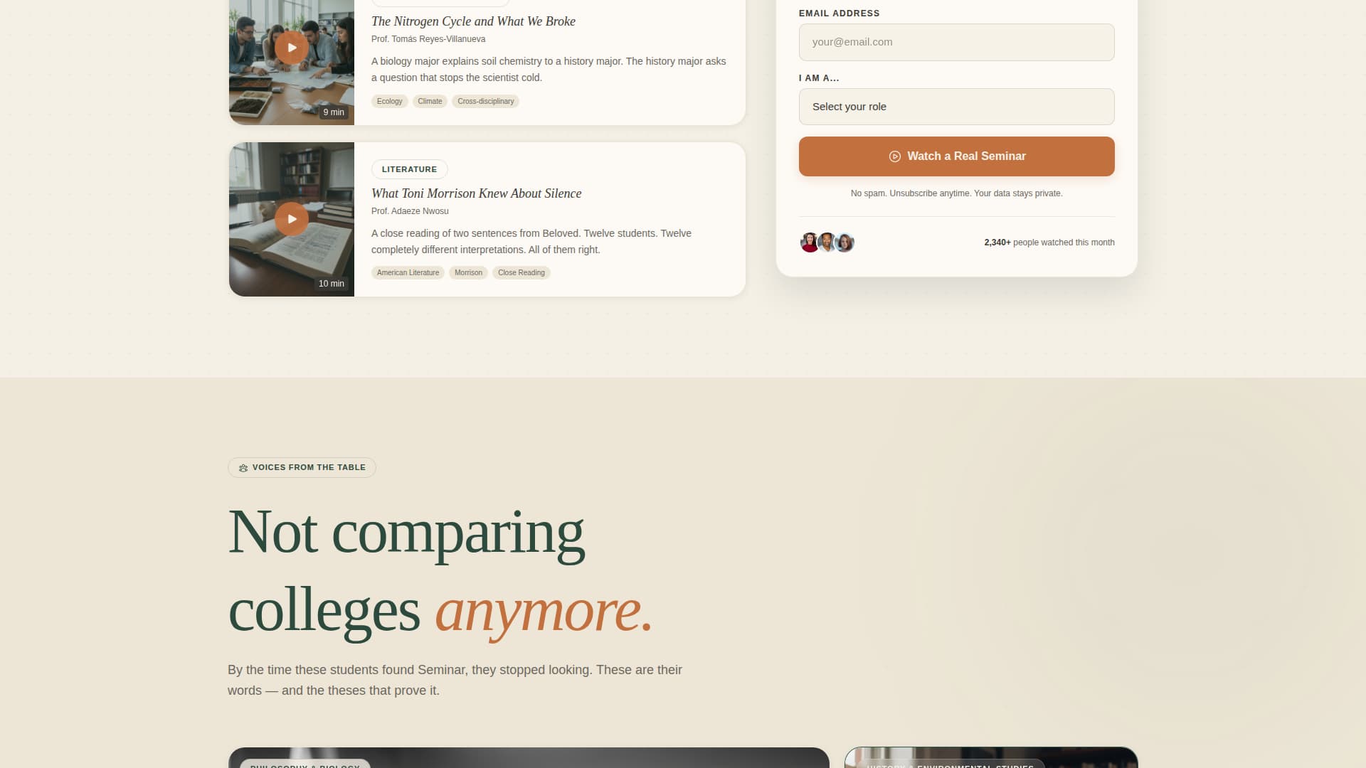 Seminar - Transformative Liberalarts Landing Page Template