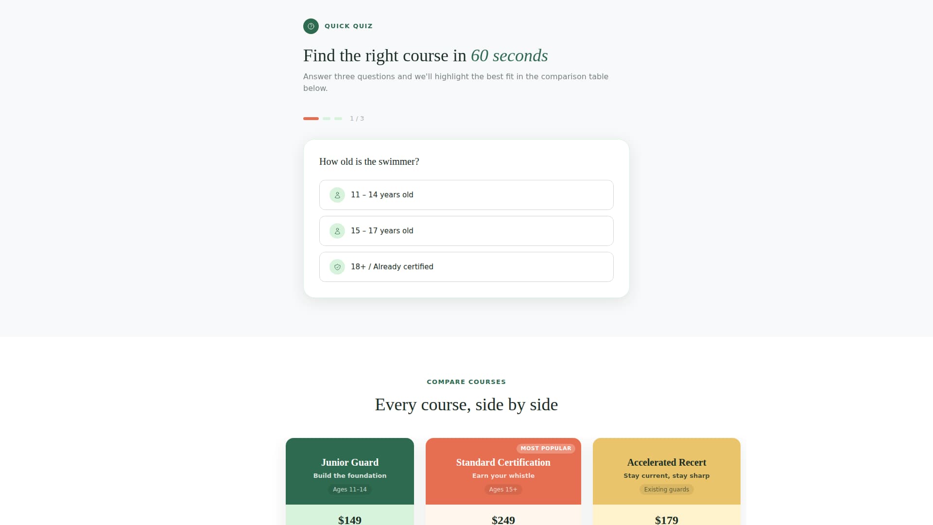 Rescue - Certified Lifeguard Landing Page Template
