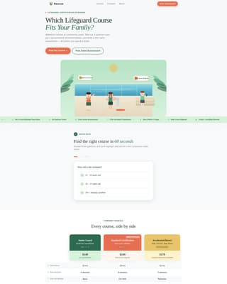 Rescue - Certified Lifeguard Landing Page Template